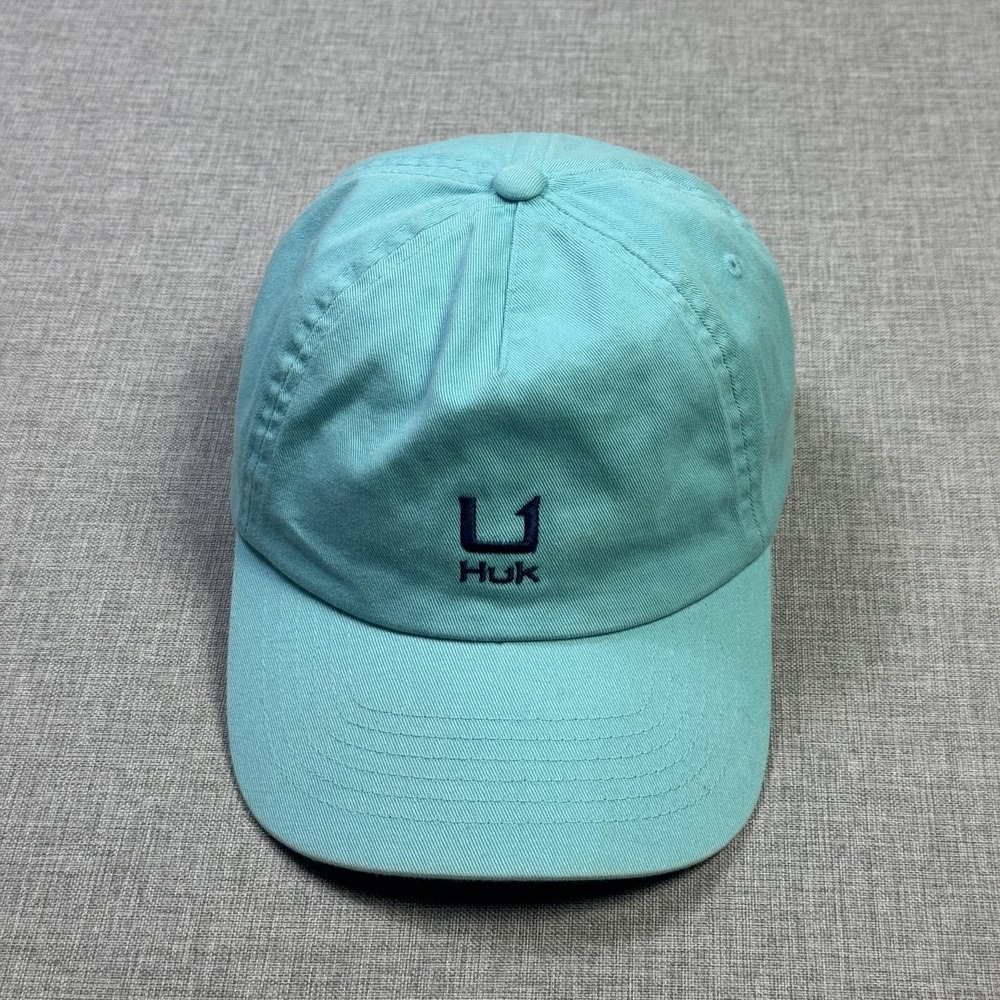 Huk Hat Cap Strap Back One Size Blue Cotton Twill Adjustable Mens Fishing